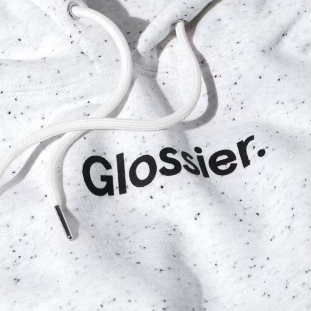 Glossier White Speckled Sweater new without tags, never worn